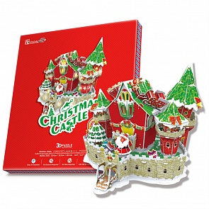 Объемный пазл - Сказочный рождественский замок, с подсветкой (CubicFun, P646h)